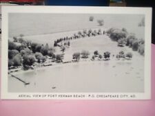Aerial View Of Port Herman Beach chesapeake city Maryland litho picture