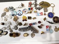 Vintage Junk Drawer Collectibles, Pins, Pendants, Keychains , Misc. Estate Lot picture