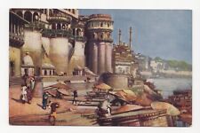Ghats Benares India Tuck & Son's Oilettes Series Unposted Postcard picture