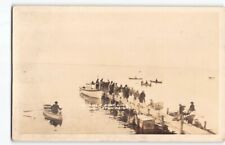 Republic Boat Line Ferry~Houghton Lake Heights Michigan~RPPC Postcard MI Ship-P4 picture