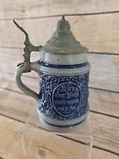 Antique German Metlack Porcelain and Pewter Beer Stein picture