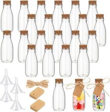 Roshtia 24 Pcs 4oz Plastic Mini Potion Bottles with Cork Lids Clear Favor Jars picture
