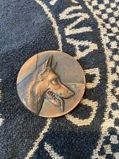 German Shepherd Dog canine Copper?? Round Medal picture