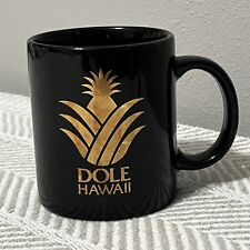 Dole Hawaii Mug Black and Metallic Gold Vintage Coffee Cup picture