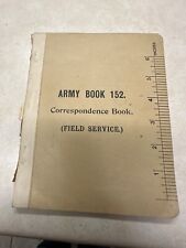 WW1 British Army Book 152 Field Service Correspondence Book picture