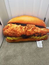 New Chick fil A Chicken Sandwhich Pillow Large Collectible Limited Edition HTF picture