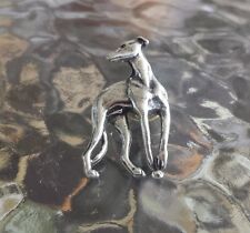 GAMBLE RACING WHIPPET 1  PUREBRED ITALIAN DOG GREYHOUND PEWTER PIN picture