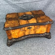 Antique Italian Renaissance Revival Walnut Box Cassone w Key picture