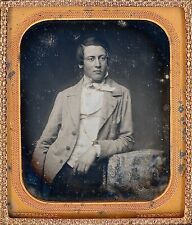 Casual Handsome Man By Beckers & Piard New York 1/6 Plate Daguerreotype T238 picture