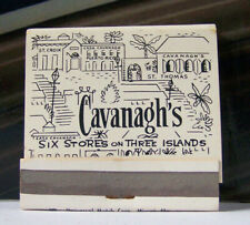 Rare Vintage Matchbook Y1 St Thomas Virgin Islands Cavanagh's Feature Illustrate picture