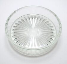 Round Antique Glass Liner Silver/Plated Butter Olive Dish Container Replacement picture