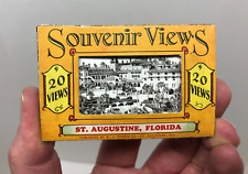 Vintage Souvenir Views 20 B&W Photos St. Augustine Florida Mini Postcards picture
