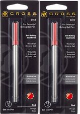 2 - Genuine Cross Selectip Rollerball Pen Refills - Red - New Sealed Packs 8013 picture