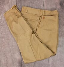 Men's VTG 1930s US Army Khaki Cotton Breeches / Pants Sz 28 Button fly 30s picture