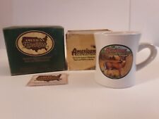 New Vintage American Expedition Wildlife Diner Mug Whitetail Deer Original Box picture