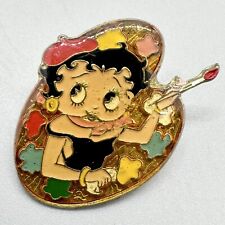 Vintage Rare Betty Boop Enamel The Artist Palette and Brush Lapel Hat Pin picture