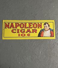 VINTAGE 1974 ADVERTISING NAPOLEON CIGAR  ORIGINAL TOBACCO METAL SIGN USA MADE picture