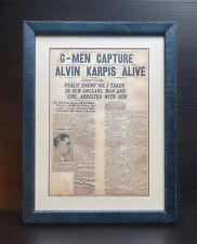 G-Men Capture Alvin Karpis Alive Last Public Enemy No 1 Framed 1936 Headline picture