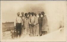 Group Of People Photograph Outdoors 1920s Vintage Fashion 2 3/4 x 4 1/2 picture