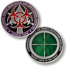 Zombie Eradication & Containment Command Challenge Coin IZECC Apocalypse Dead picture