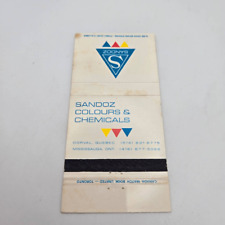 Vintage Matchcover Sandoz Colours and Chemicals Dorval Quebec Mississauga Ontari picture