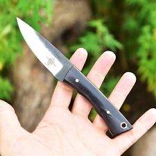 Custom Hand forged High Carbon 1095 Steel Hunting Knife with Buffalo Horn Handle picture
