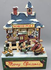 Vtg Santa's Depot Train Motion Musical Figure Music Box Holiday Home JCPenney  picture