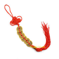 FENG SHUI Lucky Charm 5 Coins Red Chinese Knot picture