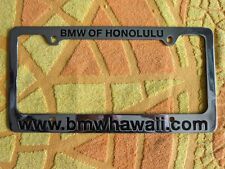 World Famous Bmw Of Honolulu License Plate Frame. Metal. New. picture