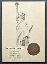 Statue of Liberty 2008 Authenticated Ink Card With Penny picture