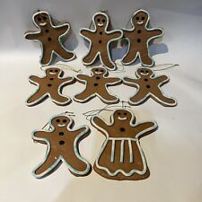Vintage Gingerbread Christmas Ornament Lot Of 8 picture