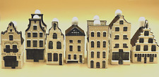 KLM Blue Delft Houses (Empty) Lot of 9:  #s 20, 23 (2), 24, 26, 27 (2), 28, 29 picture