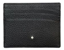 Montblanc Card Case Holder Business Black Men'S Leather Used picture
