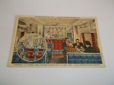 1940's C&NW CHICAGO & NORTH WESTERN 400's LOUNGE UNUSED LINEN COMPANY POST CARD picture