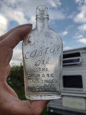 Antique Frank Tea & Spice Co (Jumbo Jar Mfgr) Castor Oil Cincinnati Ohio Bottle picture
