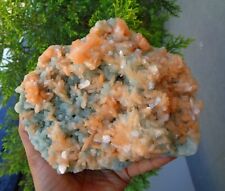 Orange Stilbite On Chalcedony Coral Matrix Minerals Specimen #F59 picture
