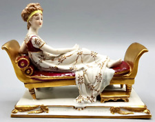 Rare Antique Scheibe Alsbach Recamier Porcelain Figurine Original Germany Marked picture