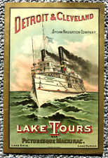 Vintage 1887 ~ D & C Detroit & Cleveland Steam Navigation ~ BROCHURE Cover picture