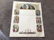The Life & Death of Christ illustrated page  stuck on card 48 X 39cms A6474 picture