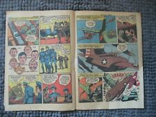 MILITARY COMICS #23 [1943) BLACKHAWK LOOSE DAMAGED  REPAIRED WRAP ONLY SALE picture