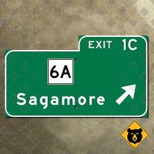Massachusetts Mid-Cape Highway US route 6 exit 1C sign Sagamore 14x8 picture