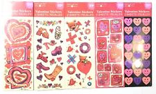 American Greeting Vintage Valentine Stickers.New in Sealed Pks. Lot of 5 picture