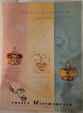 1947 Prince Matchabelli Stradivari Crown Jewel Duchess York Perfume Vintage Ad picture