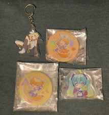 Vocaloid Hatsune Miku Kagamine Rin and Len Acrylic and pin 4 pc lot picture