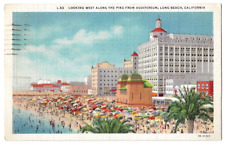 Long Beach California c1930's beach scene along the Pike Amusement area picture