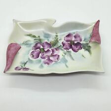 Vintage Porcelain Trinket Dish Vanity Dresser Dish Floral Unique Design picture