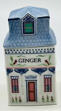 Ginger Lenox Spice Village Porcelain House Jar 1989 Base Lid Vintage picture