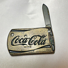 Coca Cola Pocket Knife, Can Shaped, Bronze Colored, Vintage picture