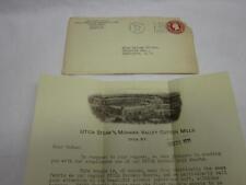 1931 Utica Steam & Mohawk Valley Cotton Mill Ny Letterhead Old Vtg Letter Paper picture