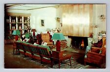 Big Sur CA-California, Guest Lounge, Big Sur Lodge, Antique, Vintage Postcard picture